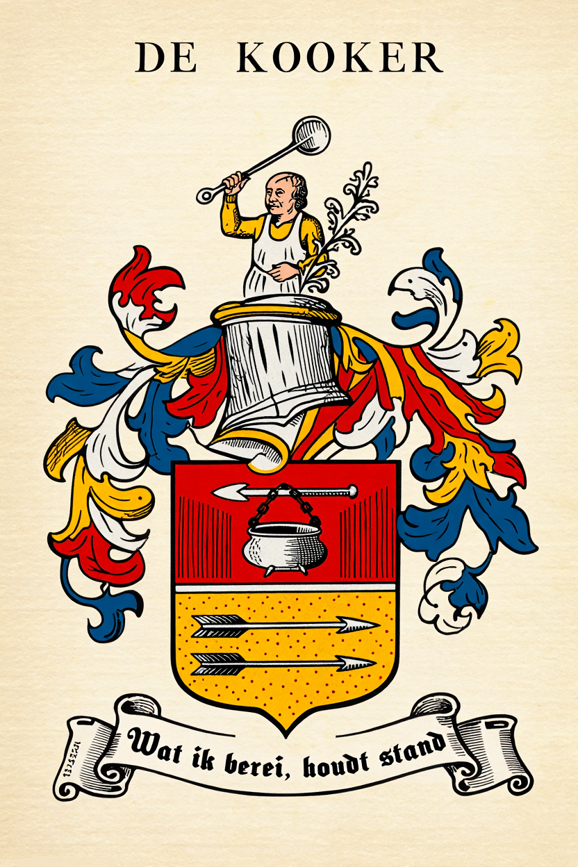 Familiewapen van de achternaam DE KOOKER