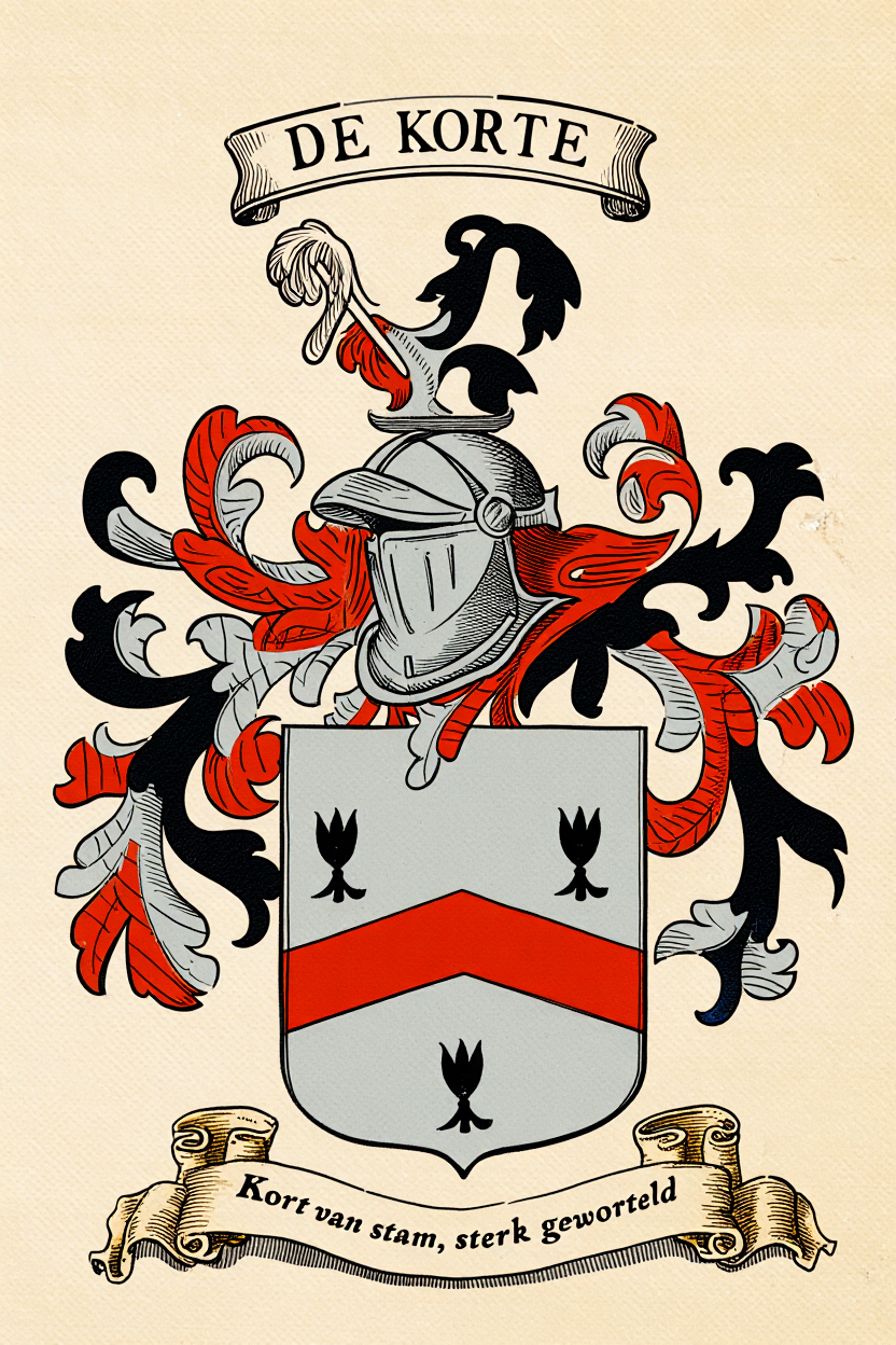 Familiewapen van de achternaam DE KORTE