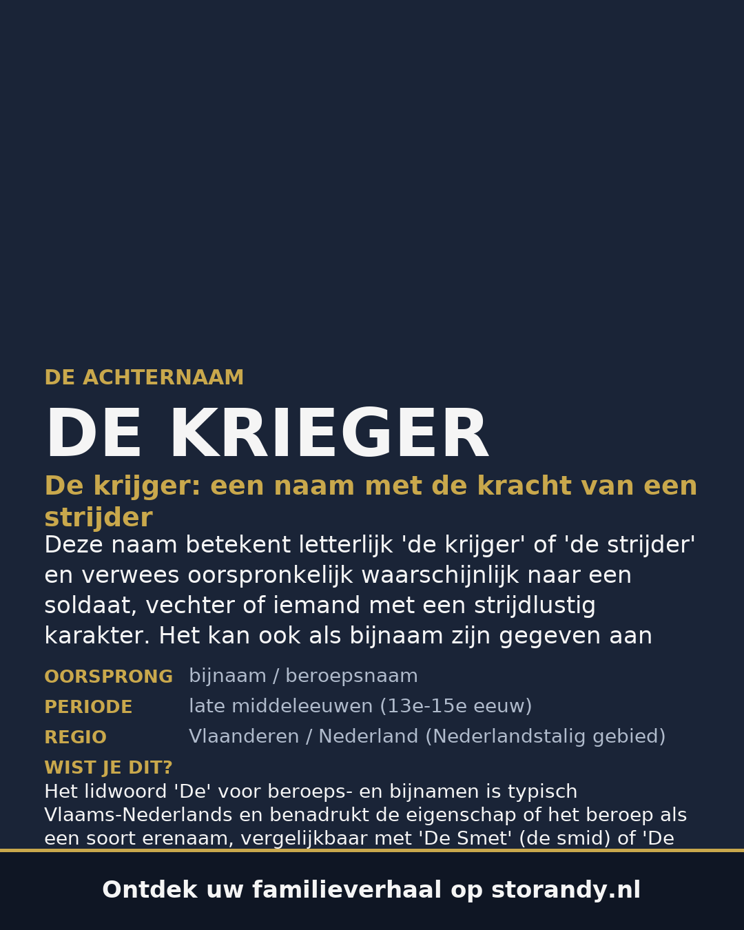 Familiewapen van de achternaam DE KRIEGER