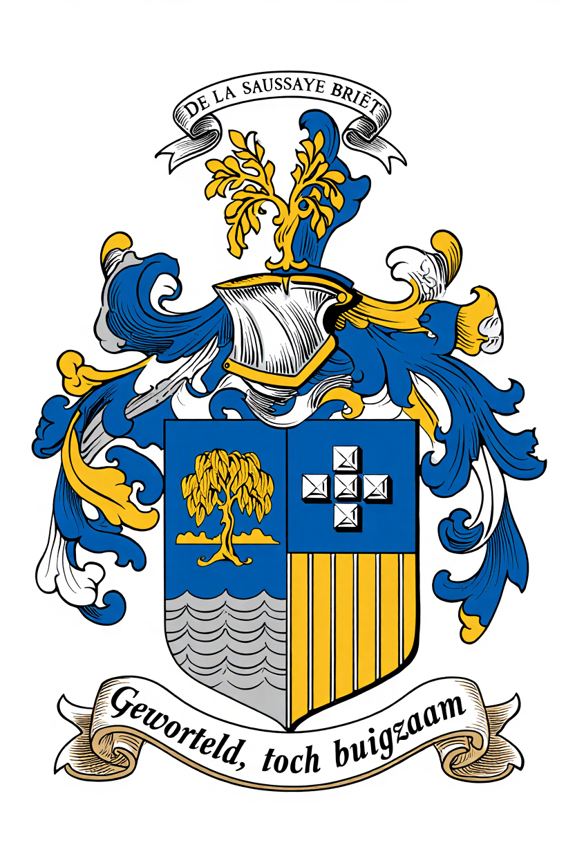 Familiewapen van de achternaam DE LA SAUSSAYE BRIËT