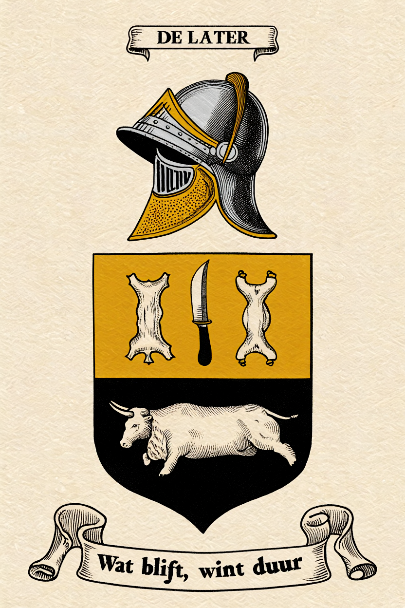 Familiewapen van de achternaam DE LATER (vergrendeld)