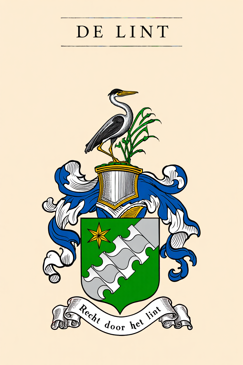 Familiewapen van de achternaam DE LINT (vergrendeld)