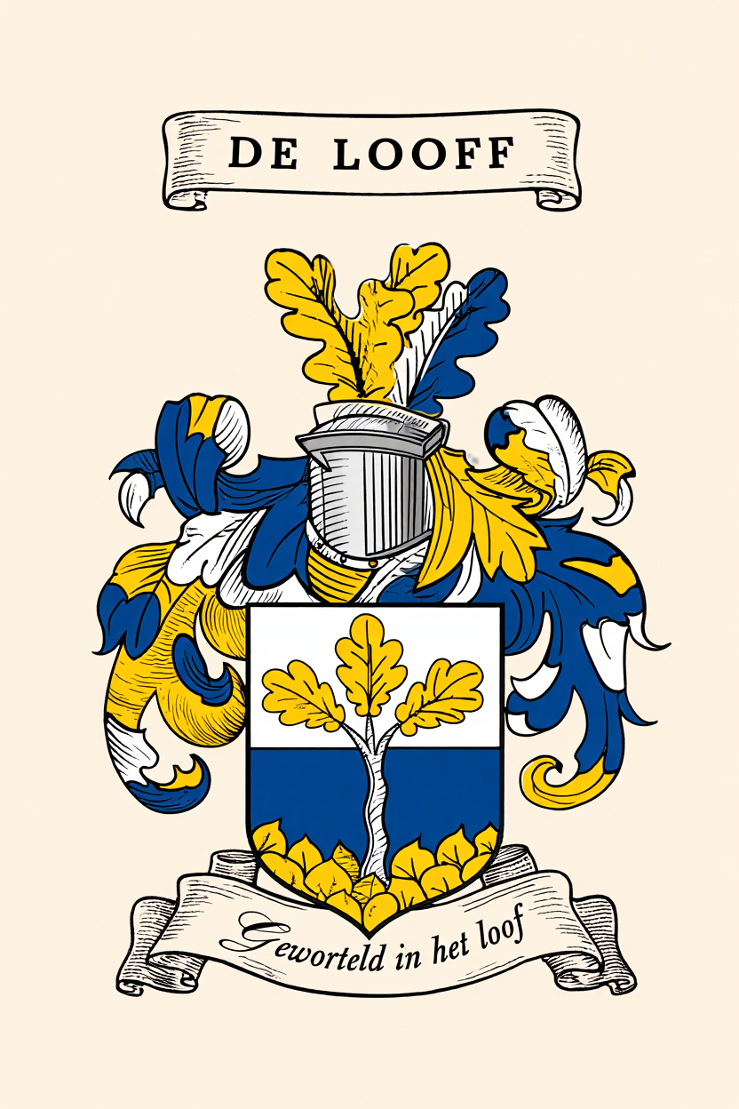 Familiewapen van de achternaam DE LOOFF (vergrendeld)