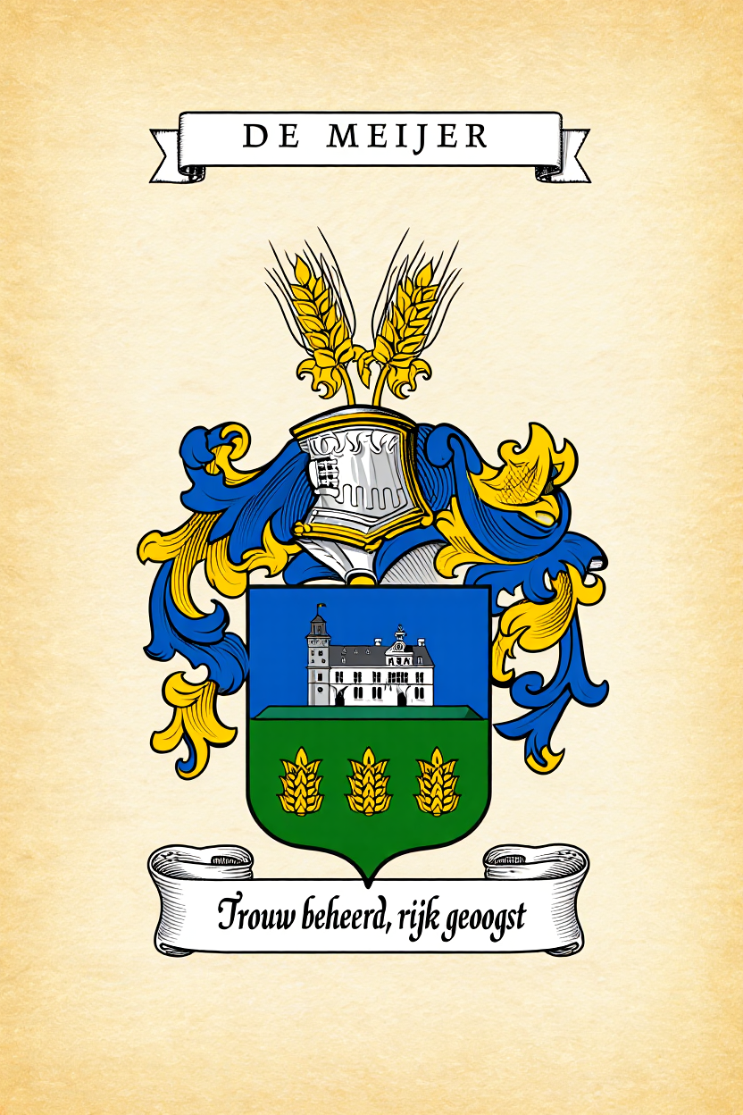 Familiewapen van de achternaam DE MEIJER