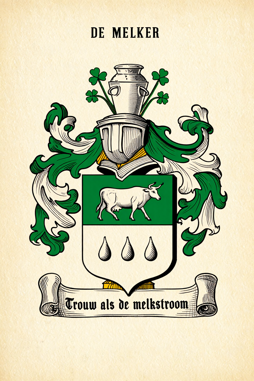Familiewapen van de achternaam DE MELKER