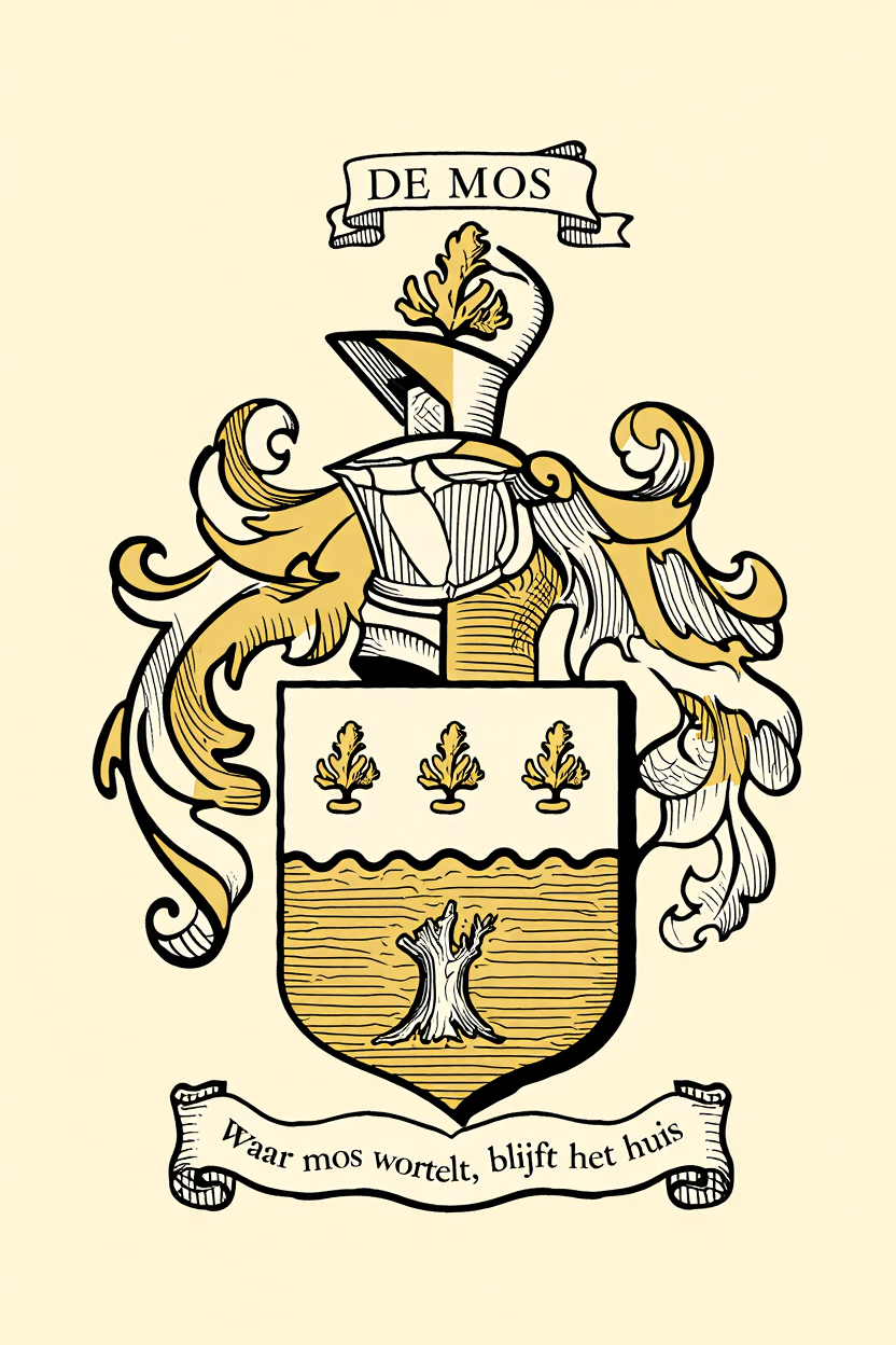 Familiewapen van de achternaam DE MOS (vergrendeld)