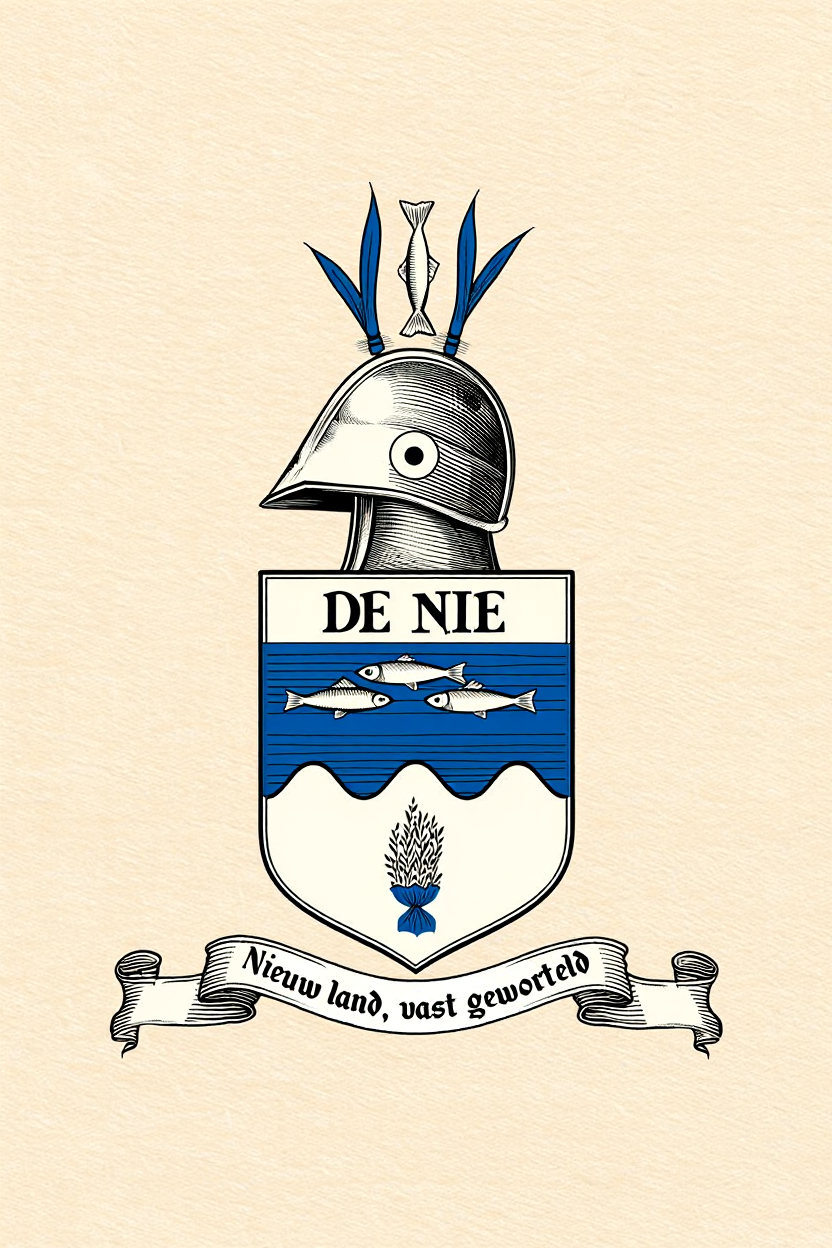Familiewapen van de achternaam DE NIE (vergrendeld)