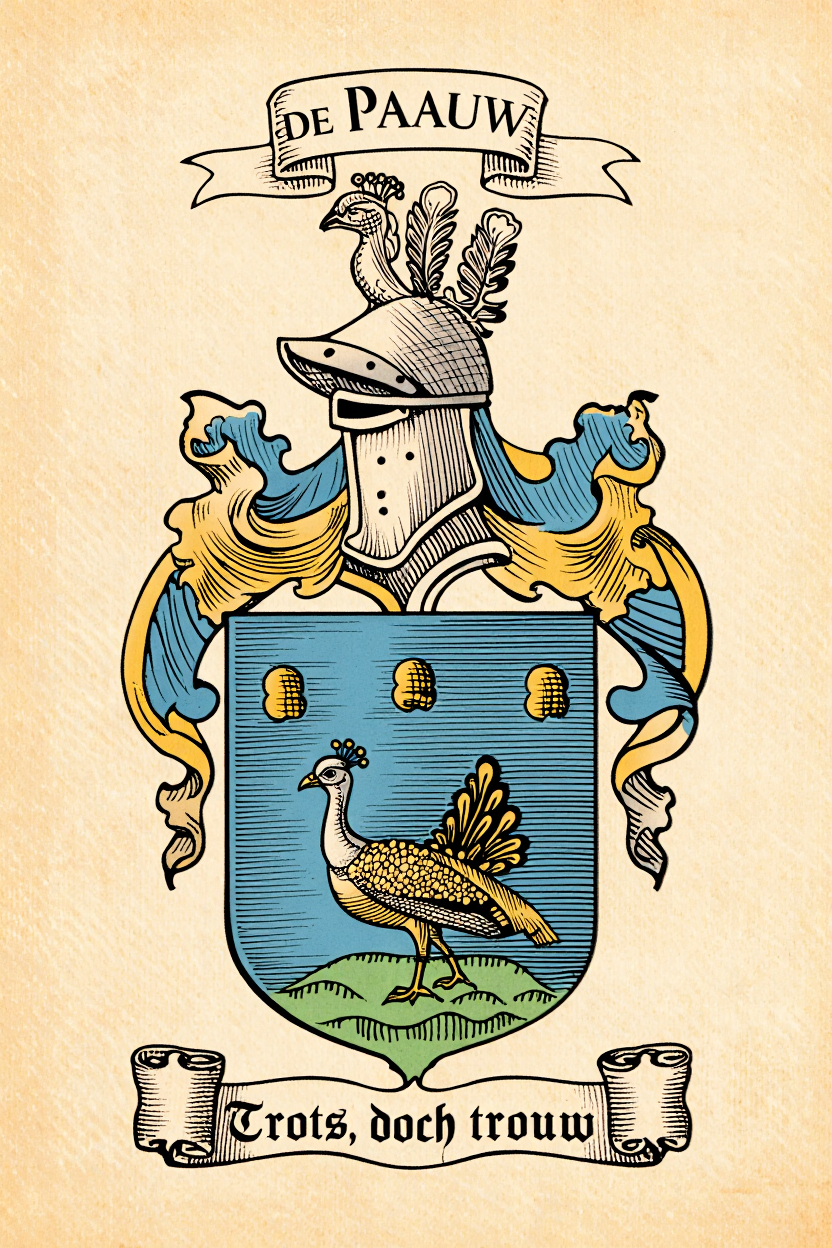 Familiewapen van de achternaam DE PAAUW