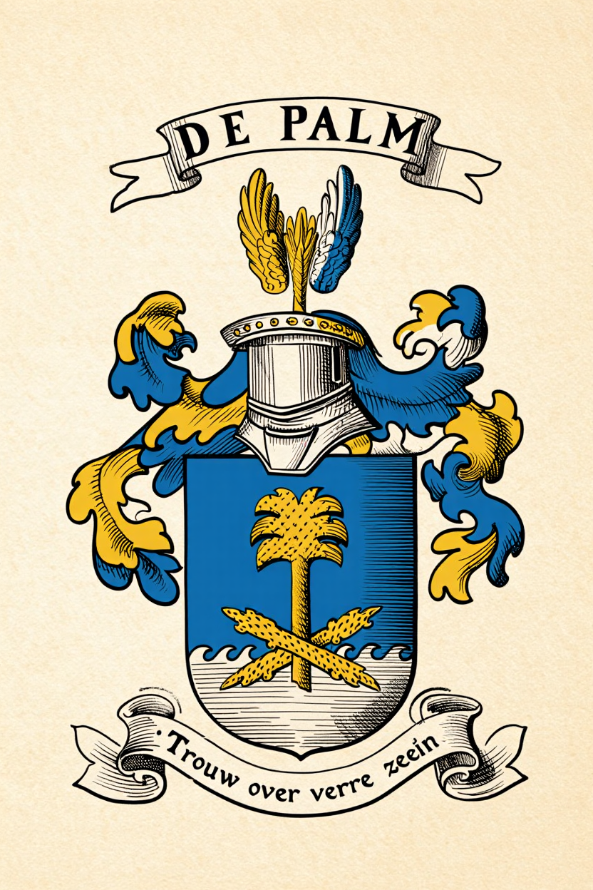 Familiewapen van de achternaam DE PALM (vergrendeld)