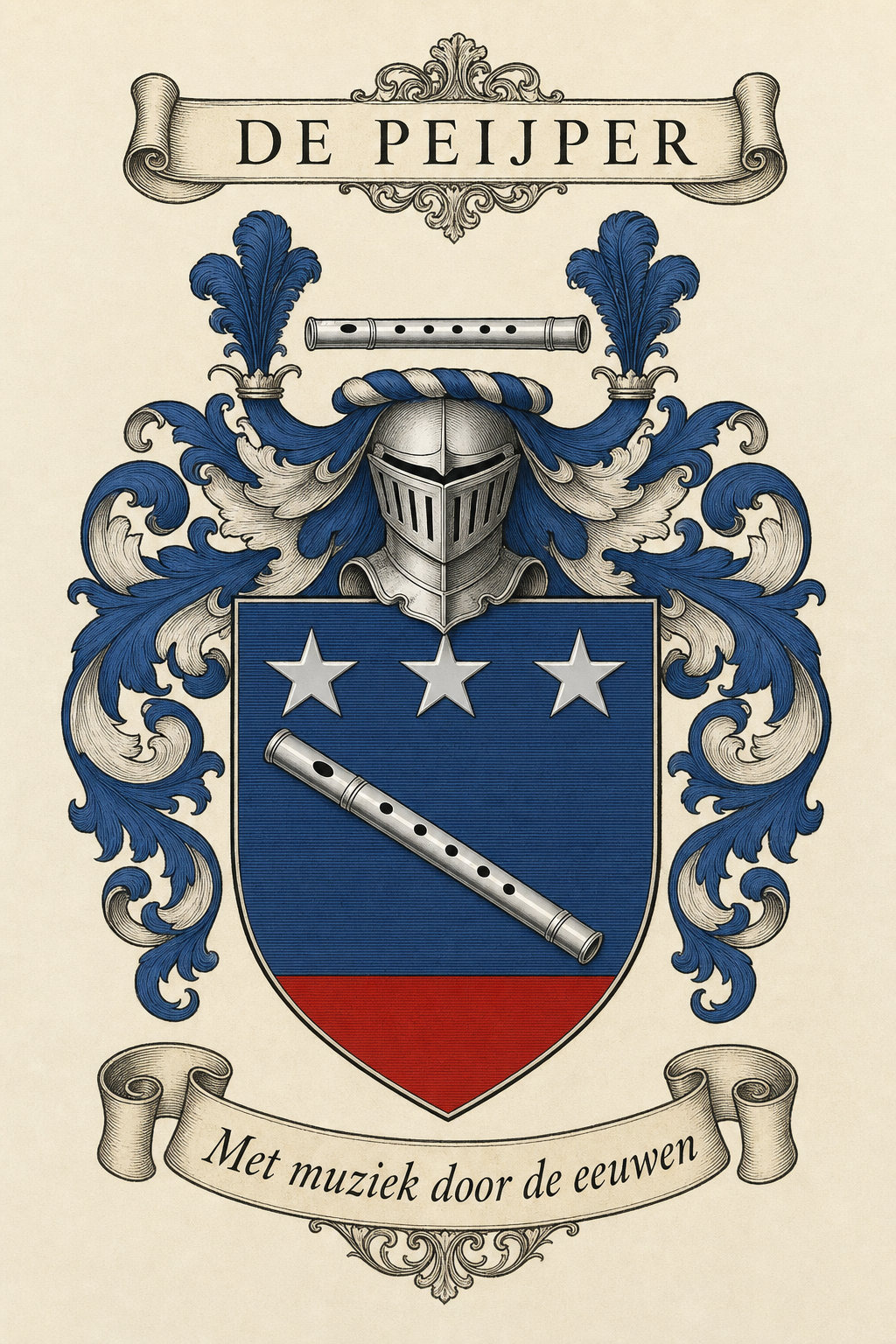 Familiewapen van de achternaam DE PEIJPER (vergrendeld)