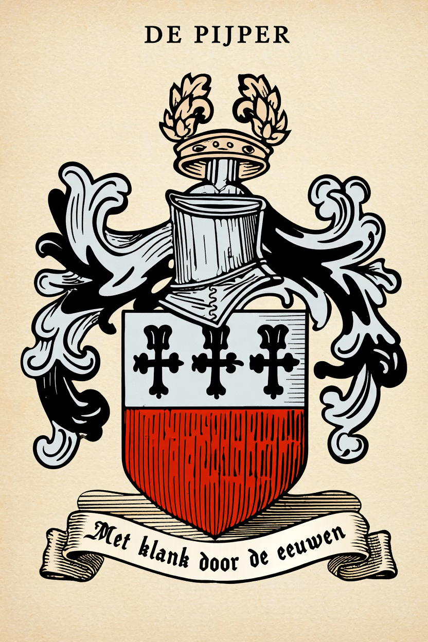 Familiewapen van de achternaam DE PIJPER