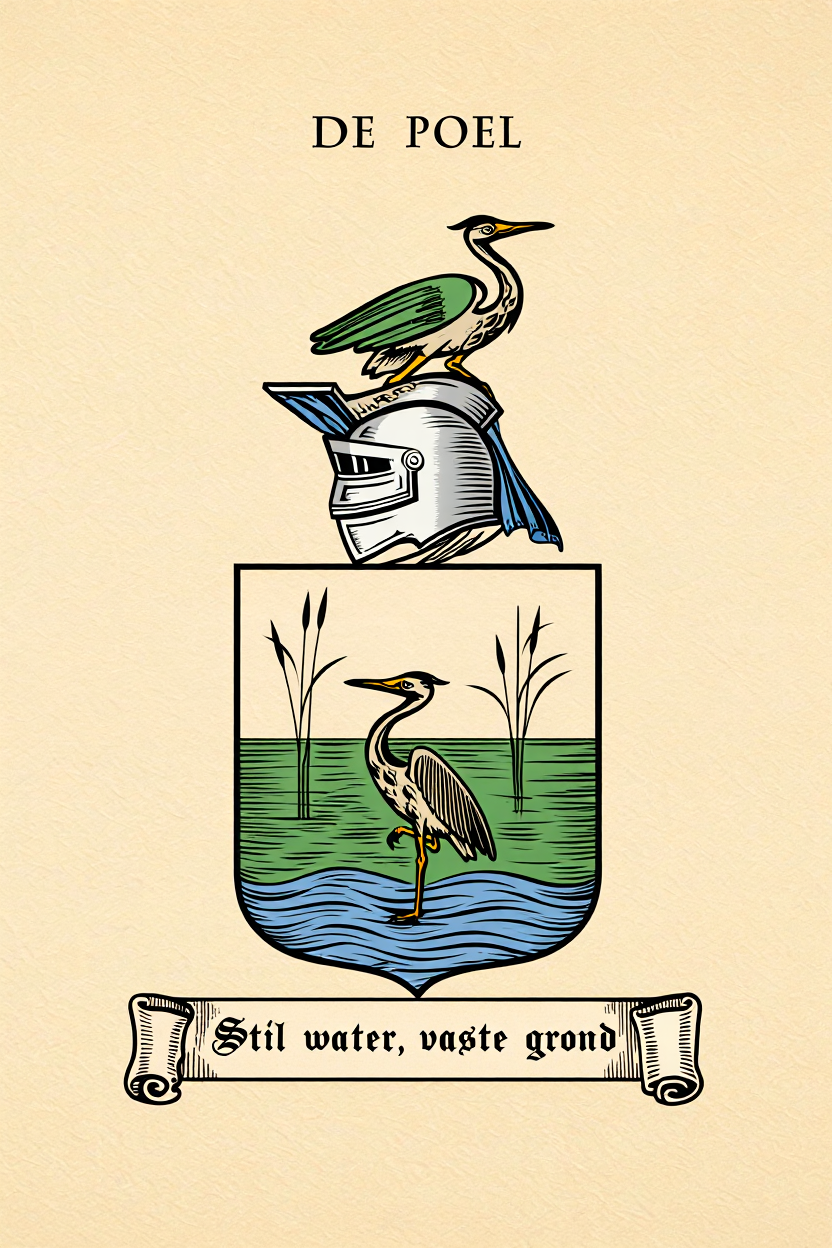 Familiewapen van de achternaam DE POEL