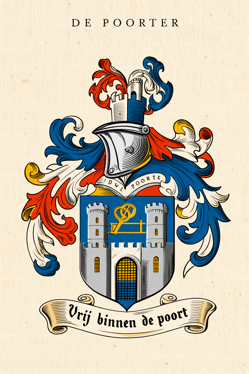 Familiewapen van de achternaam DE POORTER