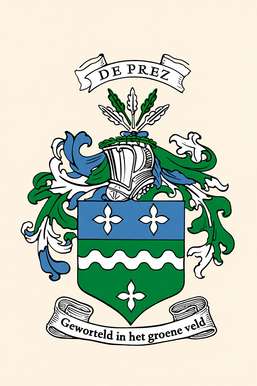 Familiewapen van de achternaam DE PREZ