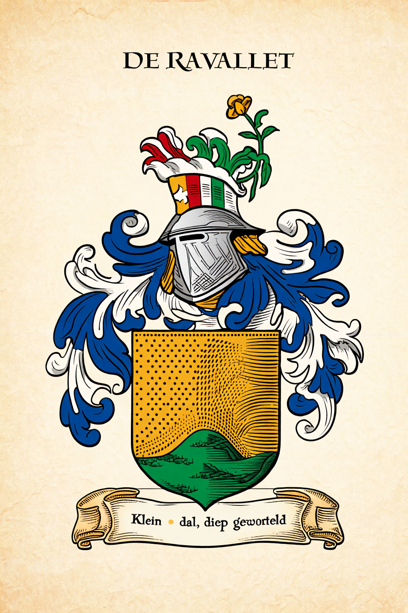 Familiewapen van de achternaam DE RAVALLET (vergrendeld)