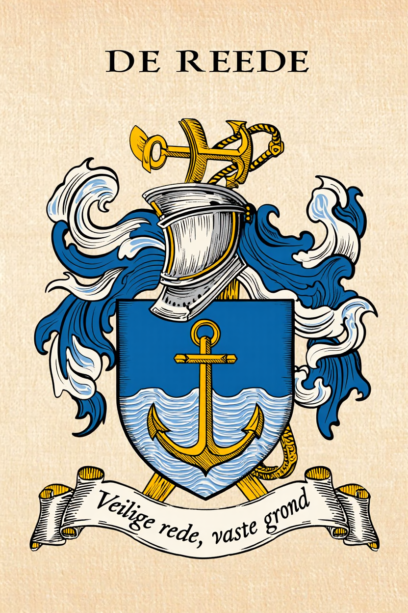 Familiewapen van de achternaam DE REEDE (vergrendeld)