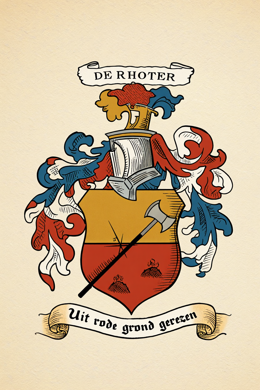 Familiewapen van de achternaam DE RHOTER