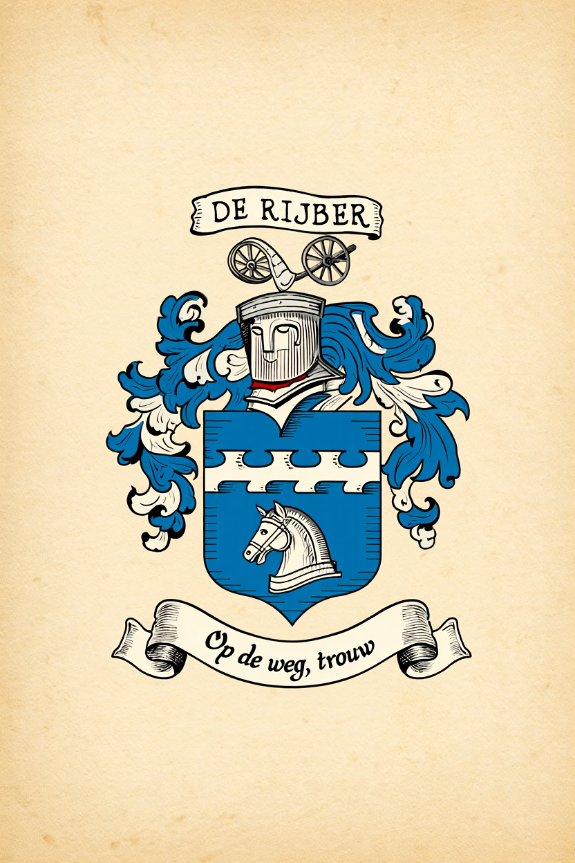 Familiewapen van de achternaam DE RIJBER (vergrendeld)