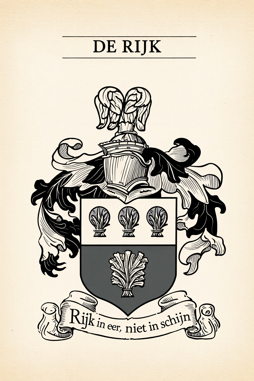 Familiewapen van de achternaam DE RIJK