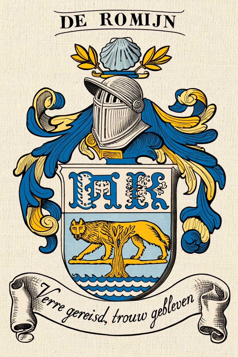 Familiewapen van de achternaam DE ROMIJN (vergrendeld)