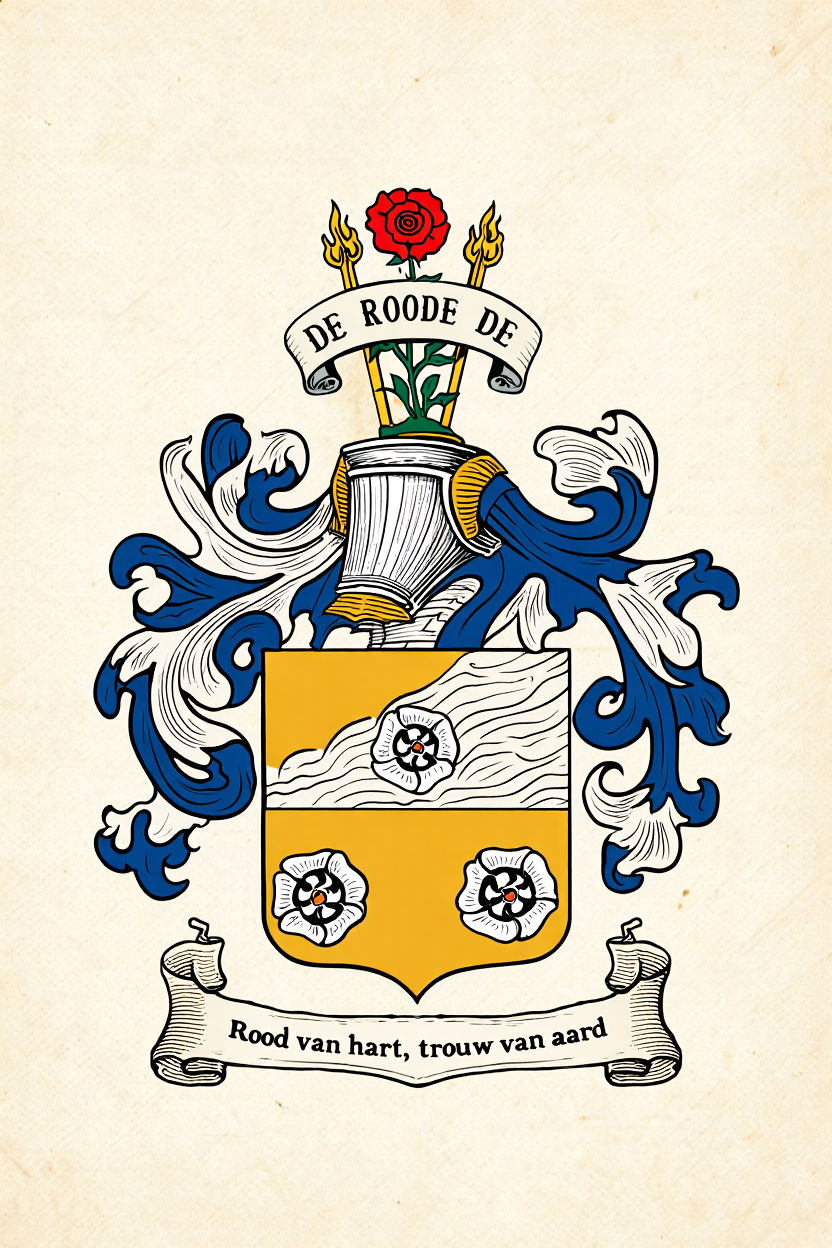 Familiewapen van de achternaam DE ROODE DE (vergrendeld)