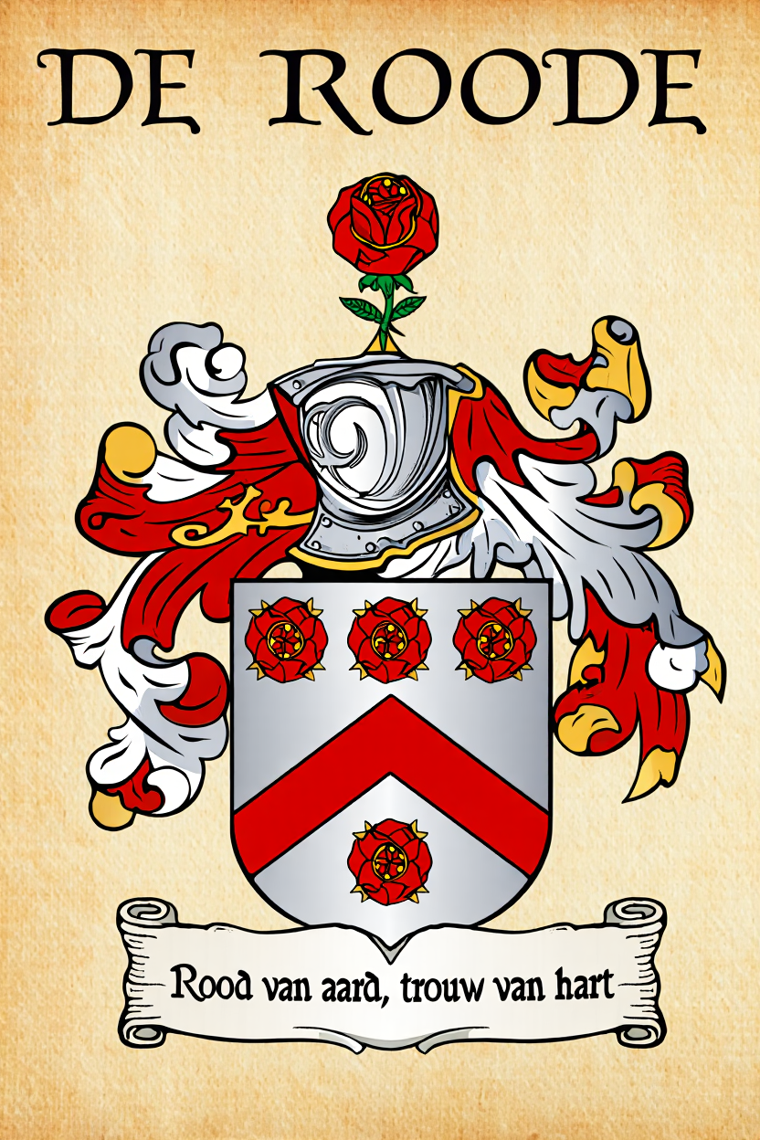 Familiewapen van de achternaam DE ROODE