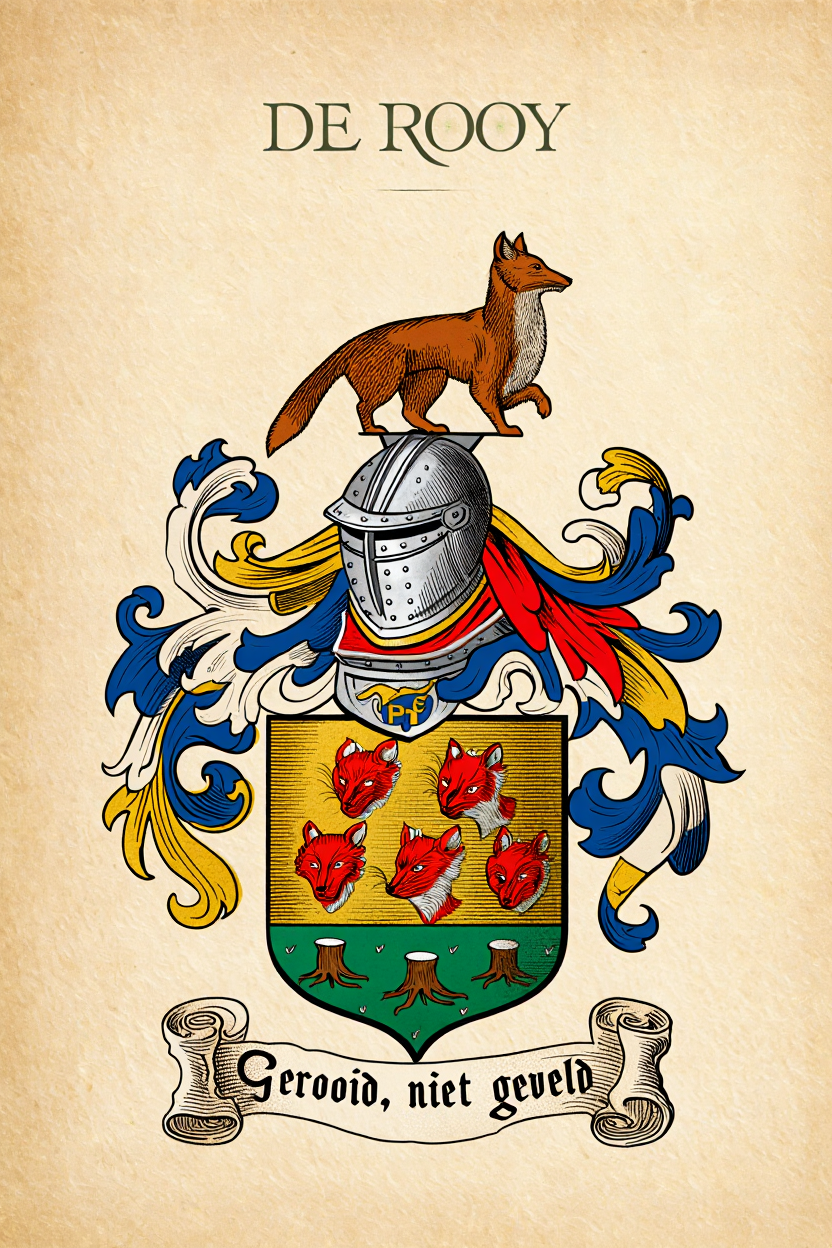 Familiewapen van de achternaam DE ROOY
