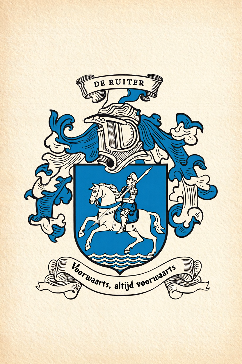 Familiewapen van de achternaam DE RUITER