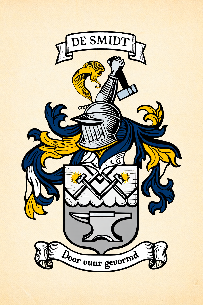 Familiewapen van de achternaam DE SMIDT