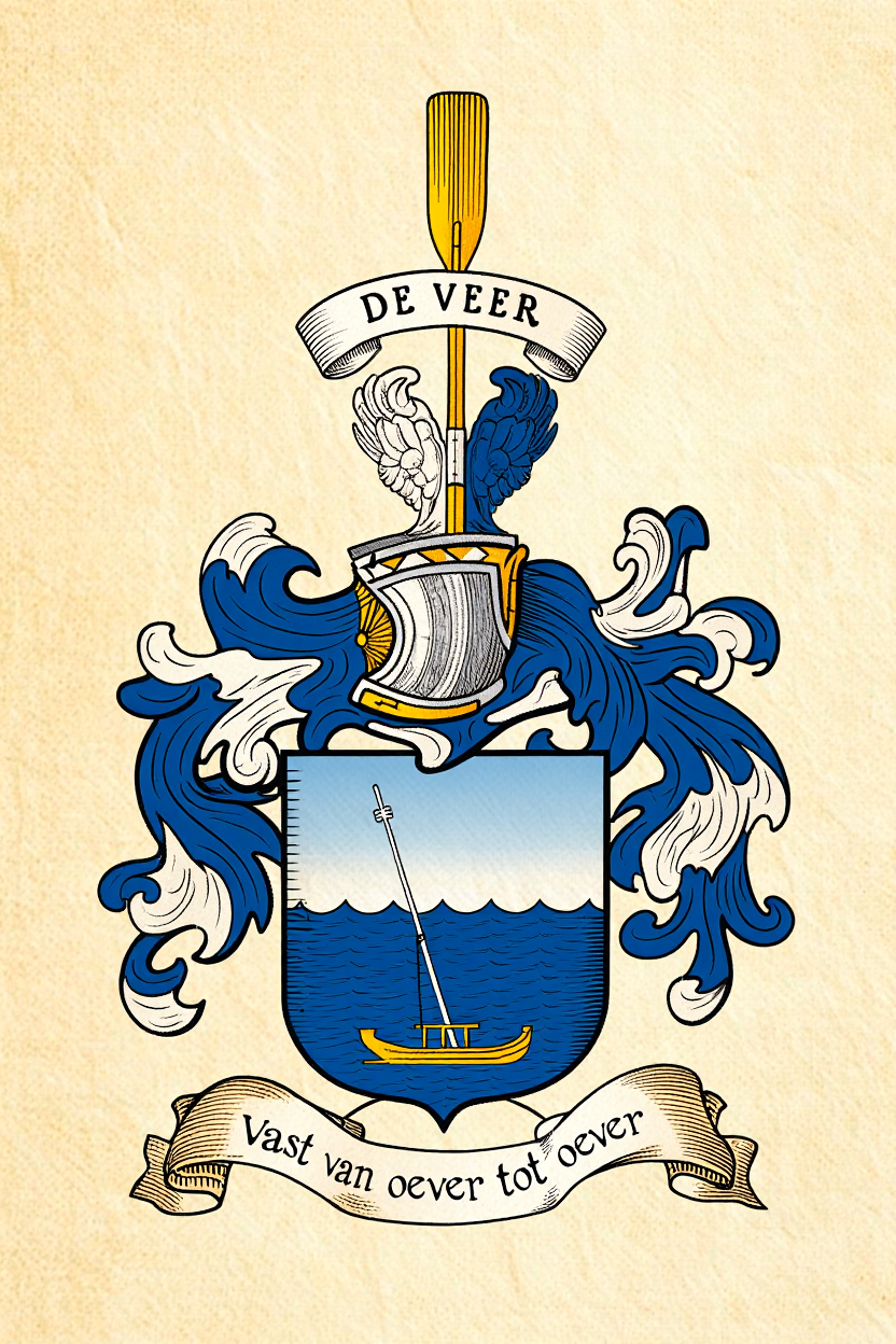 Familiewapen van de achternaam DE VEER (vergrendeld)