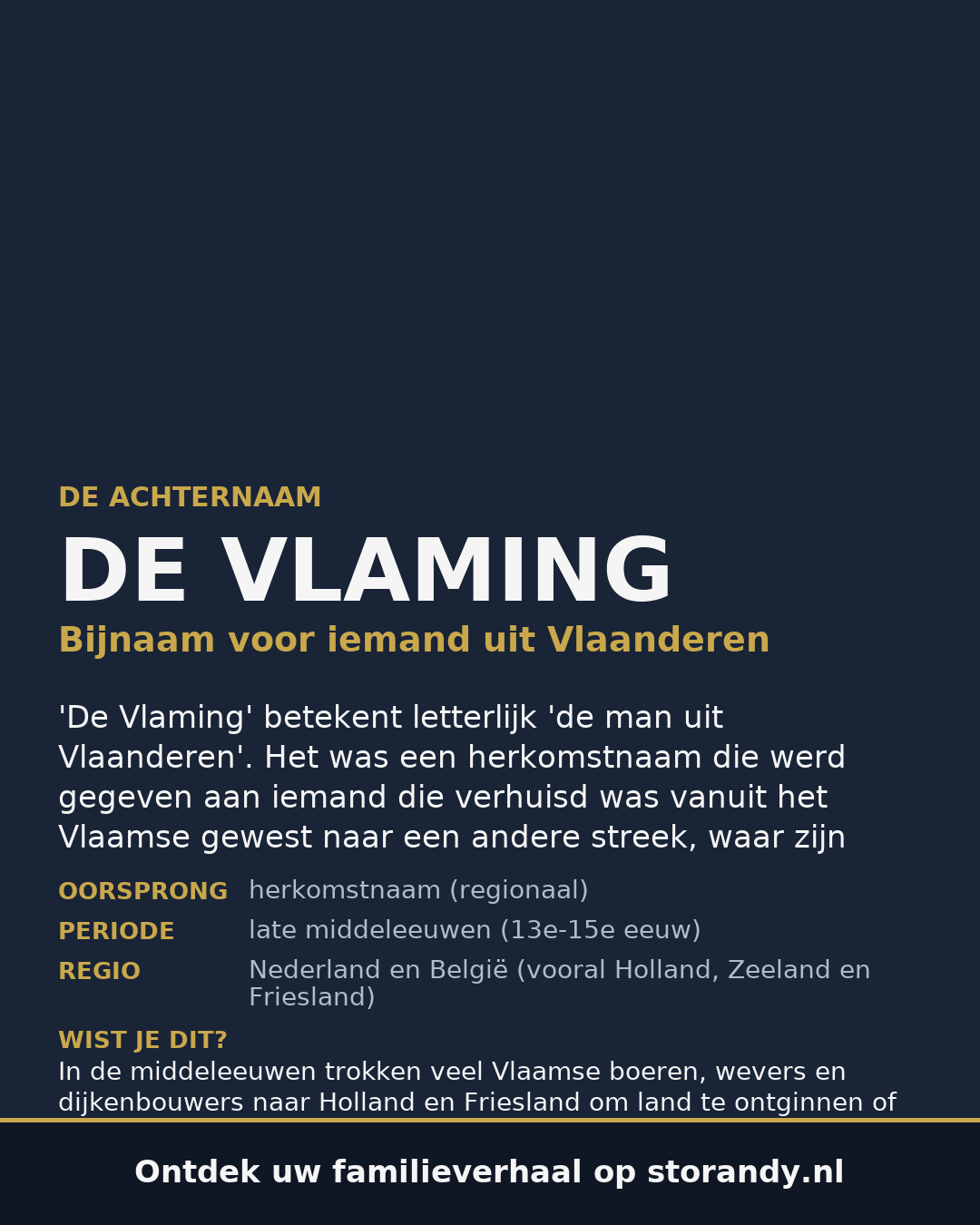 Familiewapen van de achternaam DE VLAMING