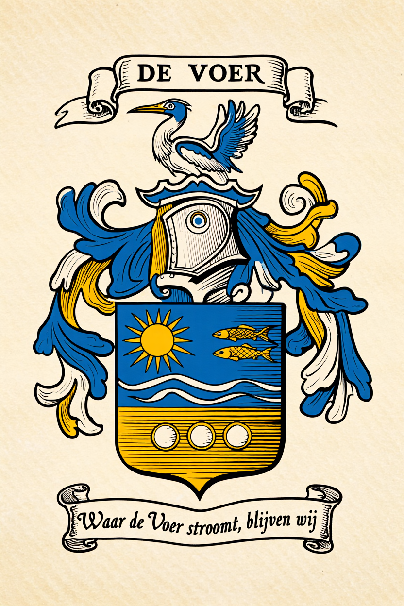 Familiewapen van de achternaam DE VOER (vergrendeld)