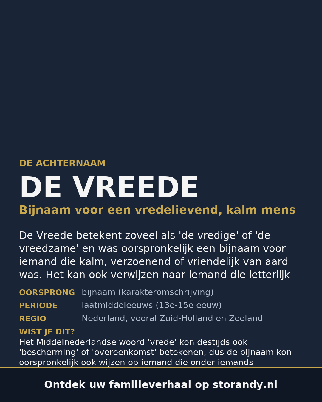 Familiewapen van de achternaam DE VREEDE