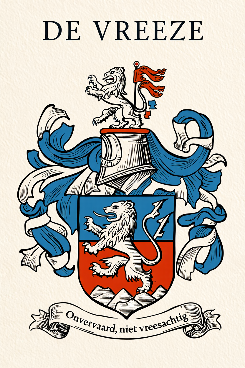 Familiewapen van de achternaam DE VREEZE