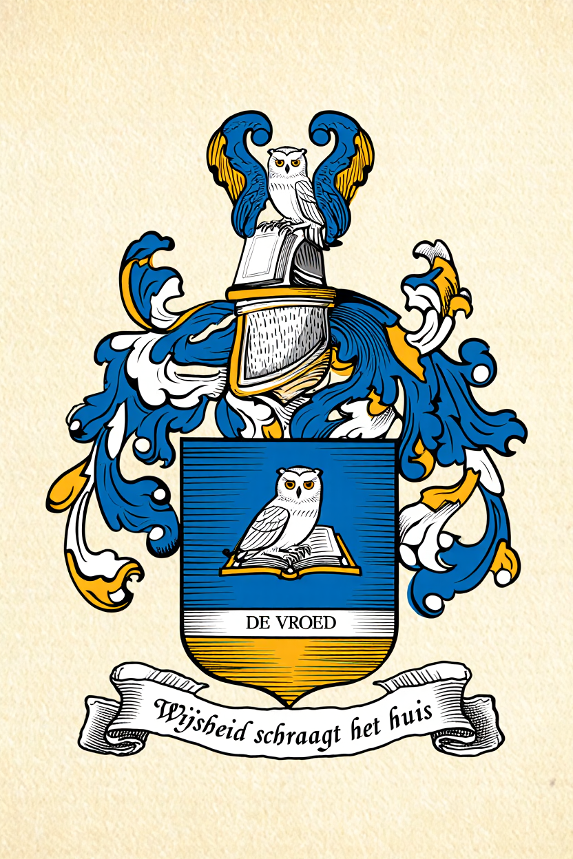 Familiewapen van de achternaam DE VROED (vergrendeld)