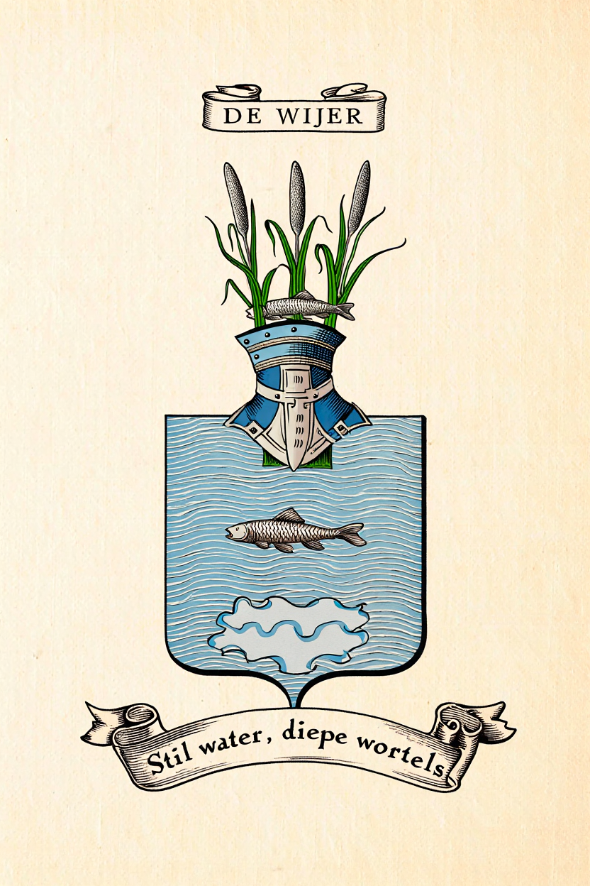 Familiewapen van de achternaam DE WIJER (vergrendeld)