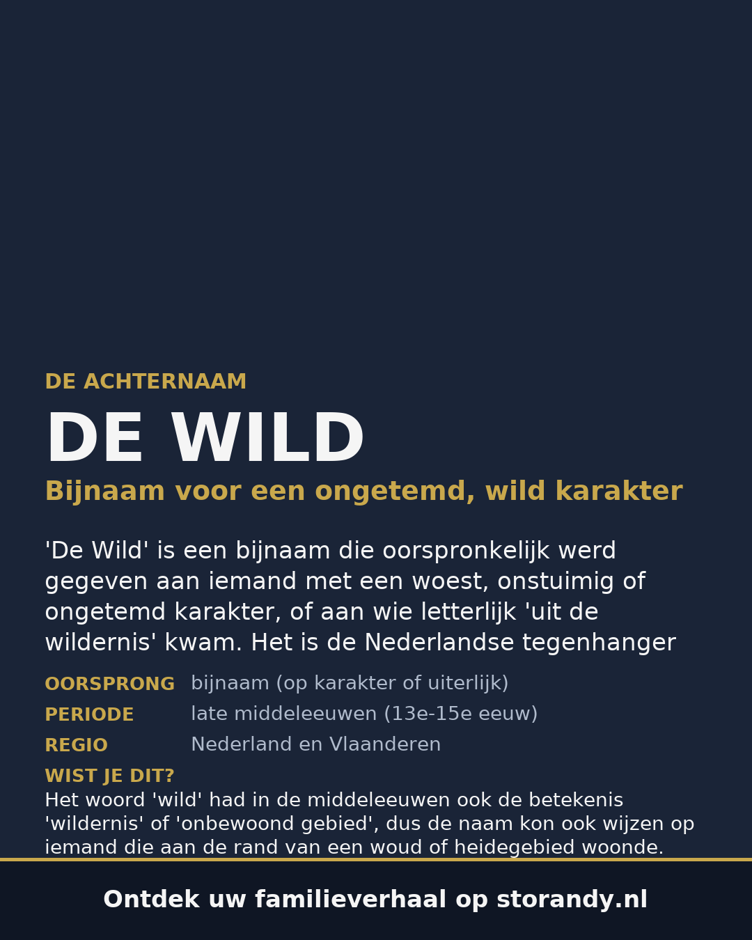 Familiewapen van de achternaam DE WILD