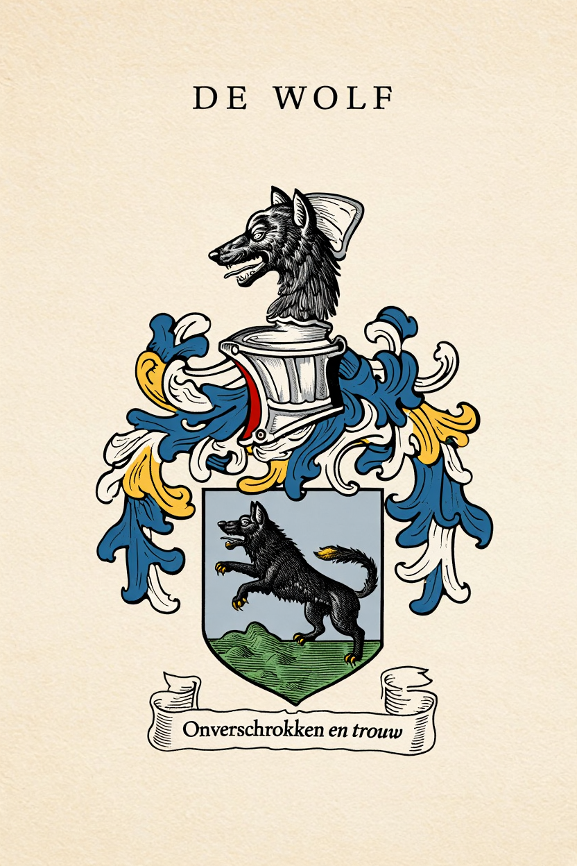 Familiewapen van de achternaam DE WOLF