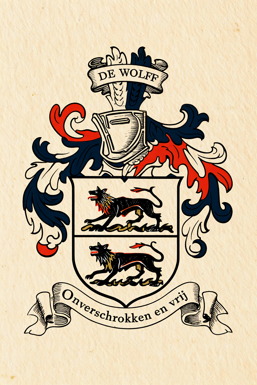 Familiewapen van de achternaam DE WOLFF