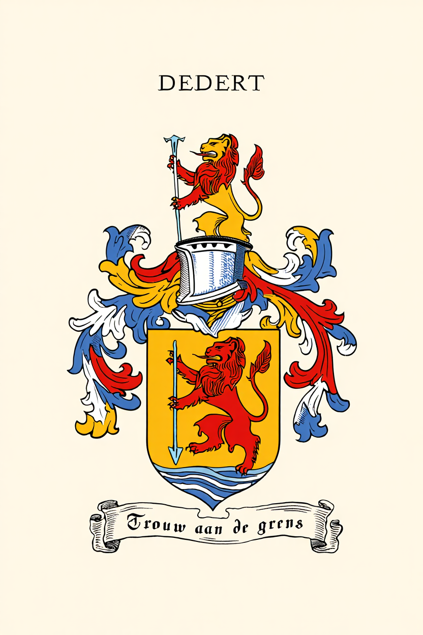 Familiewapen van de achternaam DEDERT (vergrendeld)