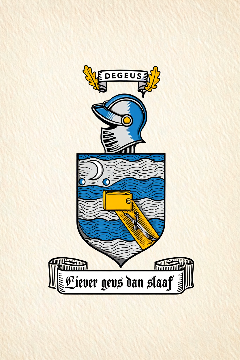 Familiewapen van de achternaam DEGEUS (vergrendeld)