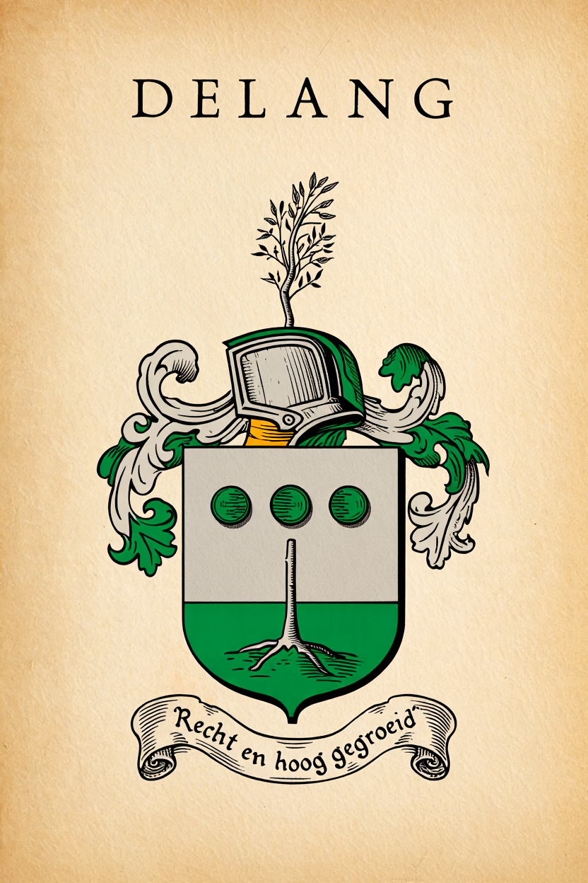 Familiewapen van de achternaam DELANG (vergrendeld)