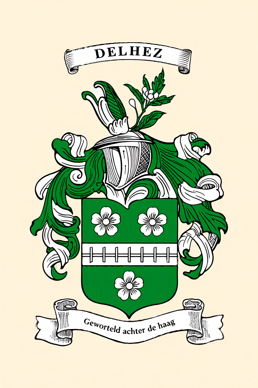 Familiewapen van de achternaam DELHEZ (vergrendeld)