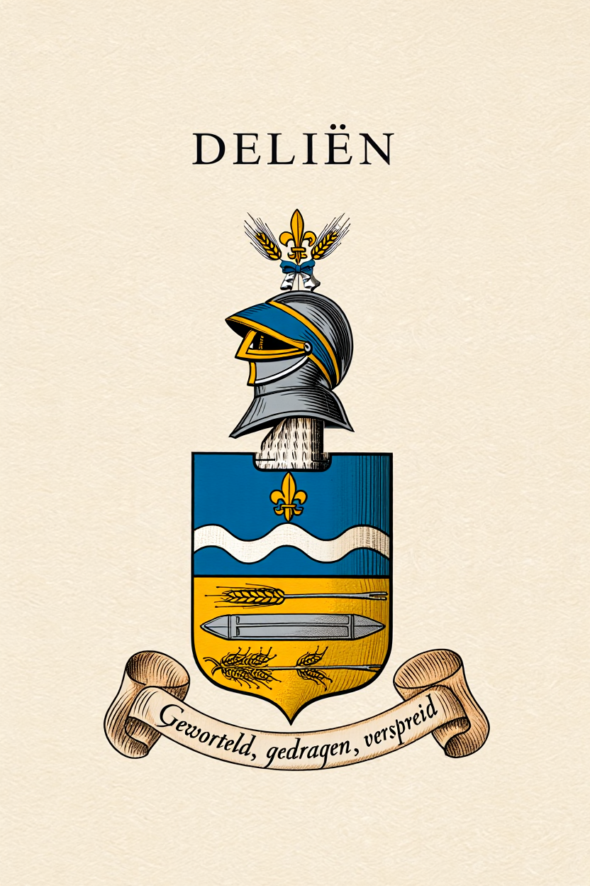 Familiewapen van de achternaam DELIËN (vergrendeld)