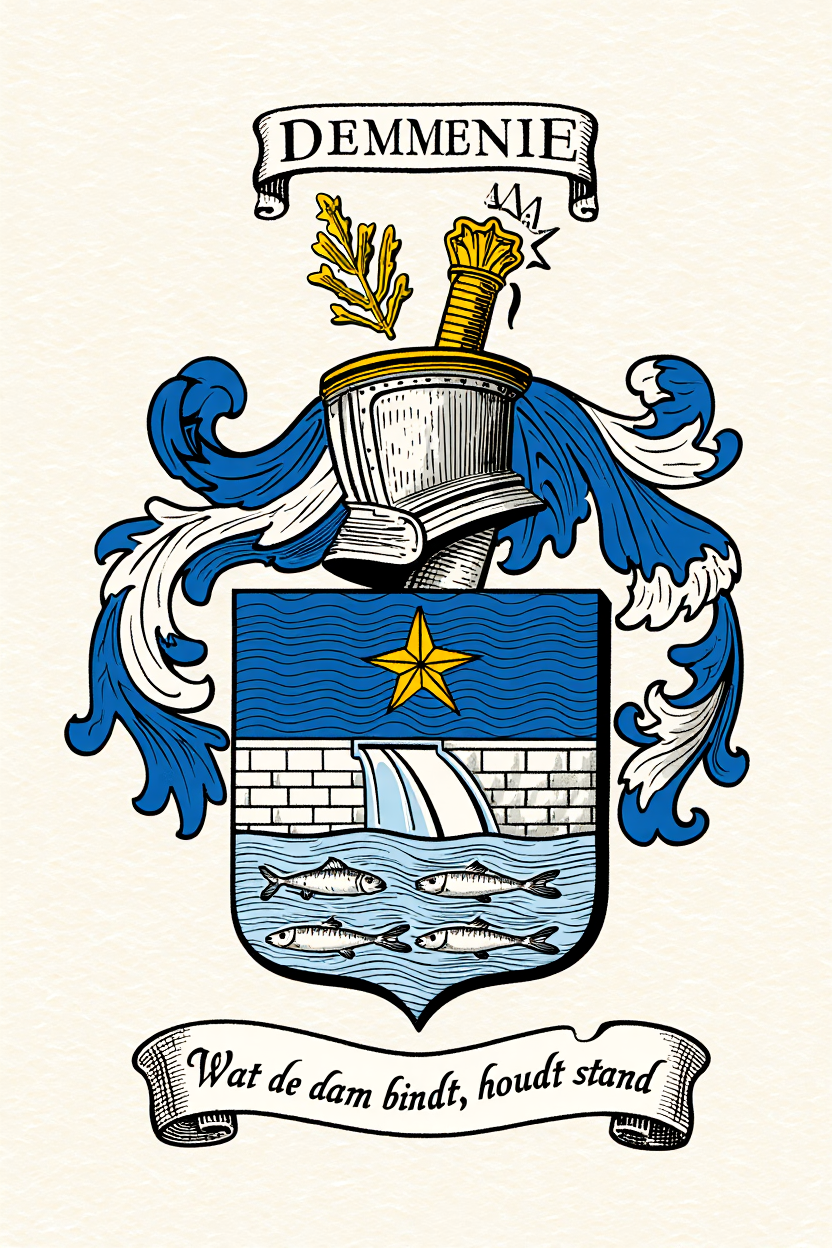Familiewapen van de achternaam DEMMENIE (vergrendeld)