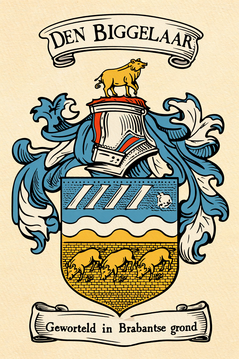 Familiewapen van de achternaam DEN BIGGELAAR