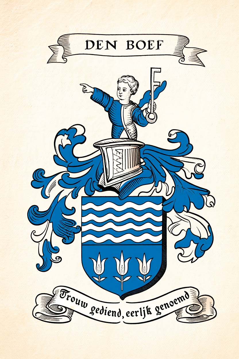 Familiewapen van de achternaam DEN BOEF (vergrendeld)
