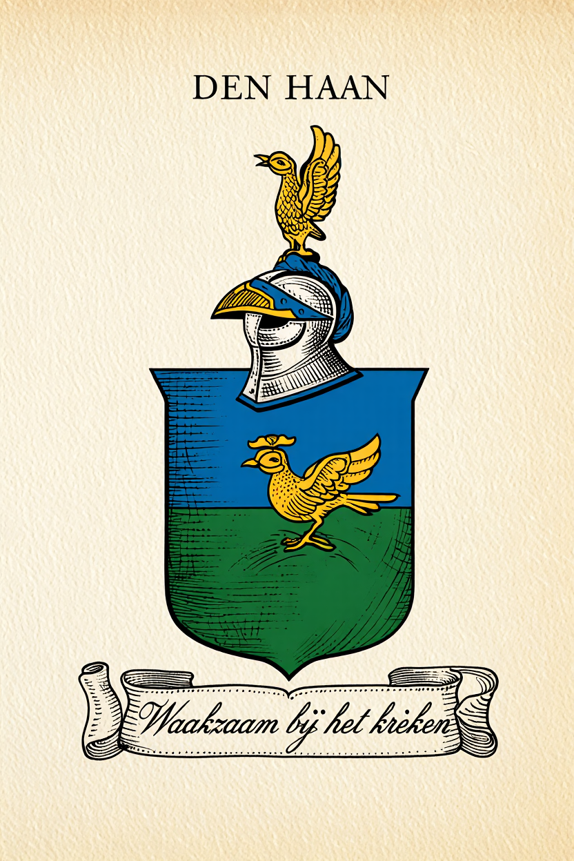 Familiewapen van de achternaam DEN HAAN