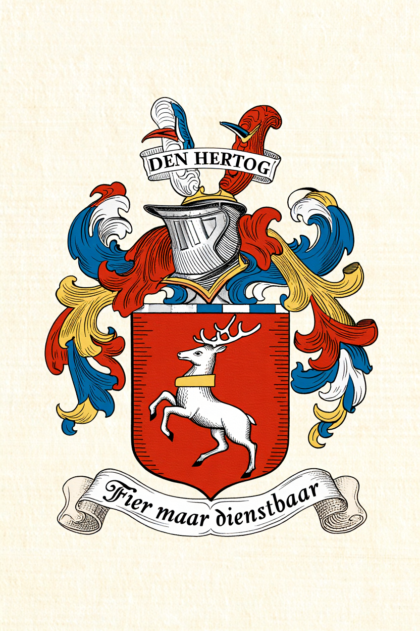Familiewapen van de achternaam DEN HERTOG