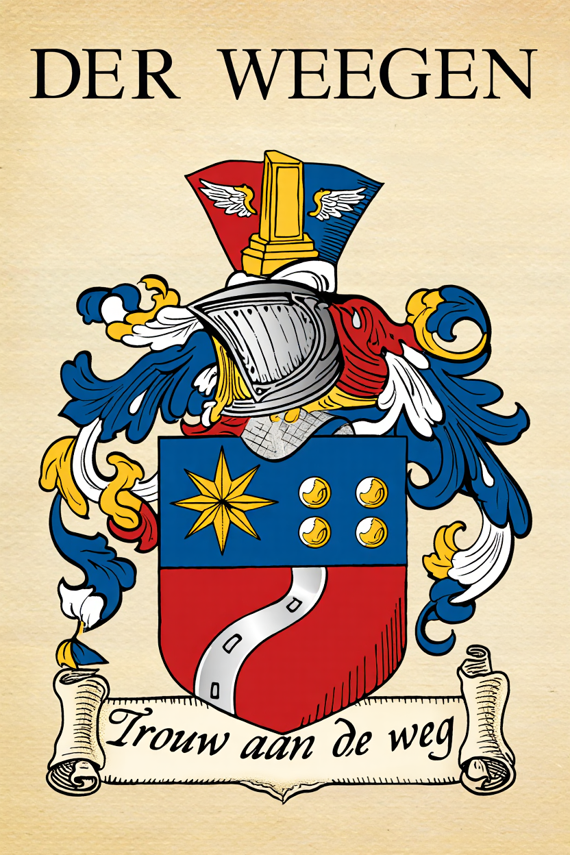Familiewapen van de achternaam DER WEEGEN (vergrendeld)